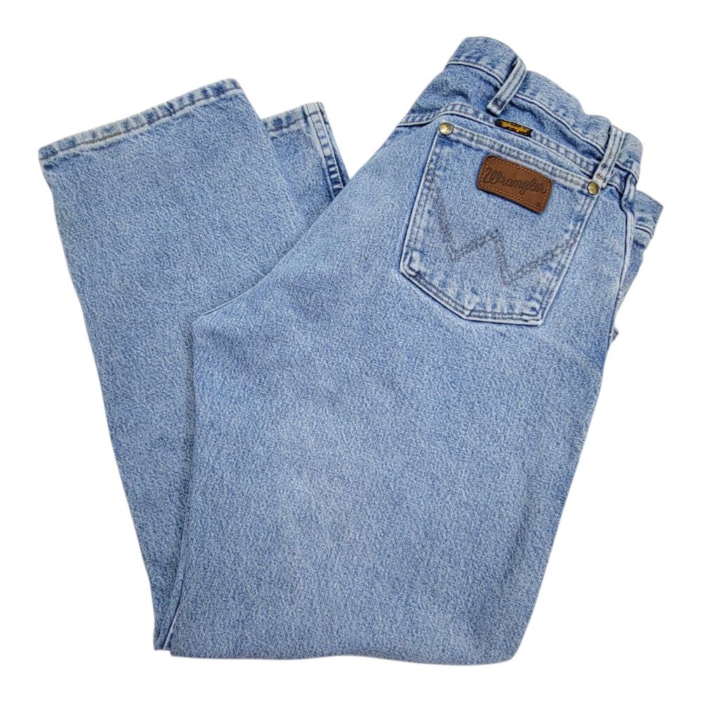Wrangler 47MWZ Cowboy Cut Mens Jeans 36x30 Regular Fit Light Stonewash Denim